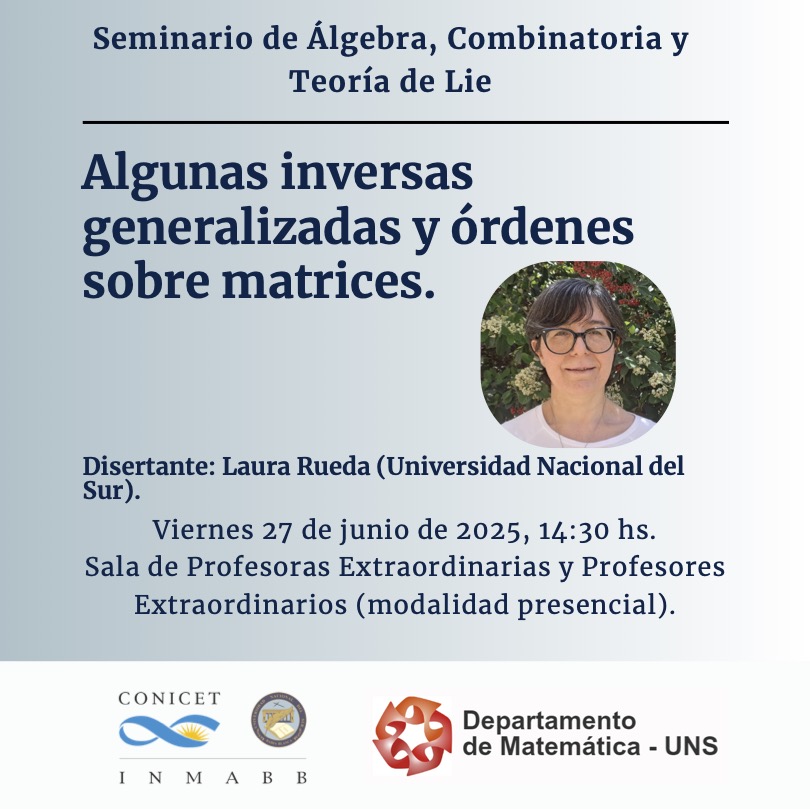 Seminario álgebra, combinatoria y teoría de Lie