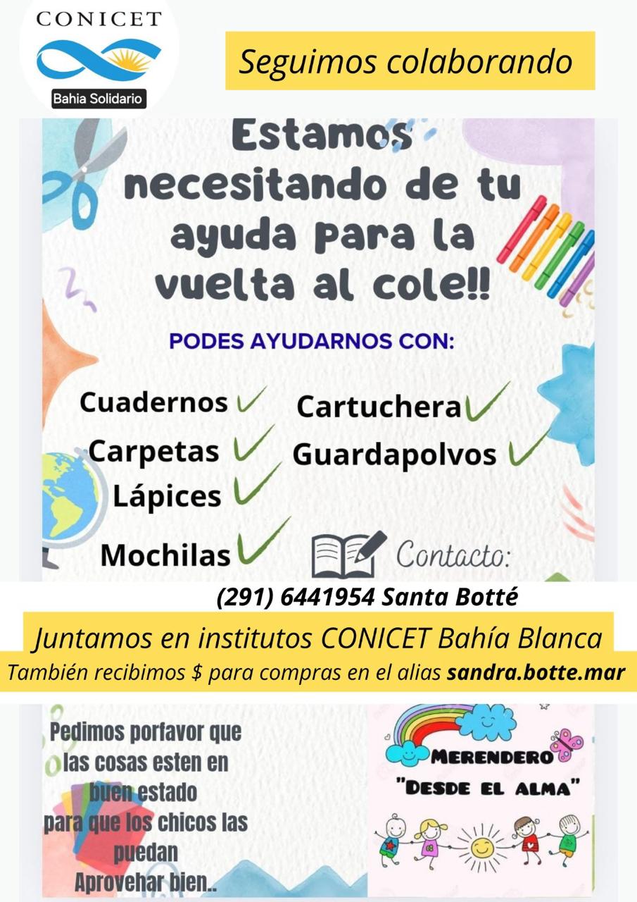 Colecta CCT CONICET Bahía Blanca 2026