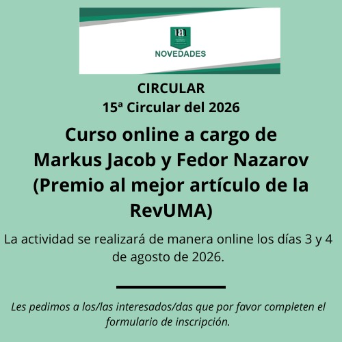 Curso intensivo online con los ganadores del Premio al Mejor Artículo 2026 de la Revista de la UMA