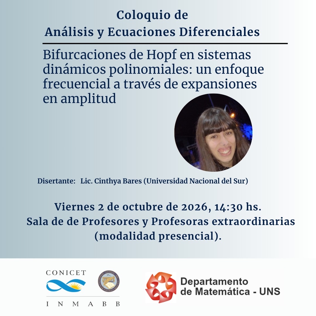 Coloquio de Análisis y Ecuaciones Diferenciales